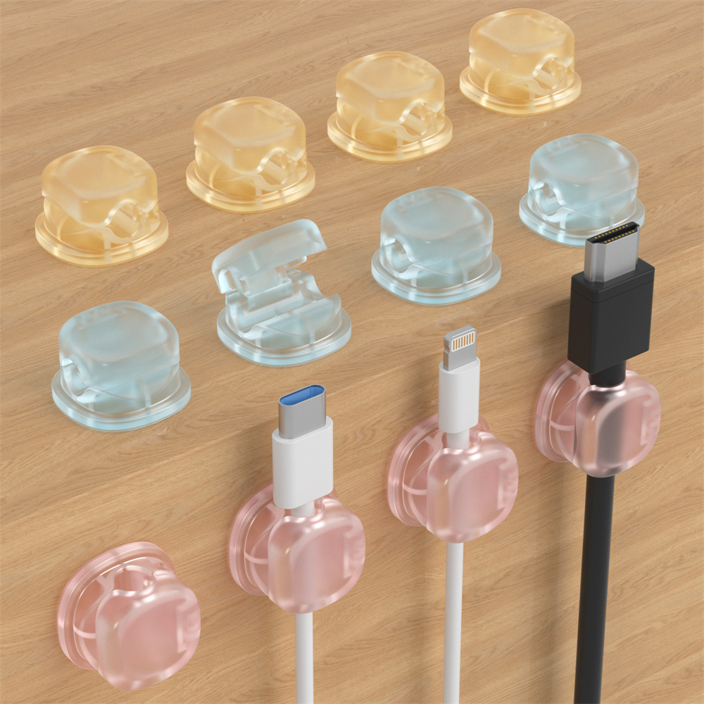 Magnetic Charging Cable - 3개의 투명 컬러 자석 케이블 정리함,