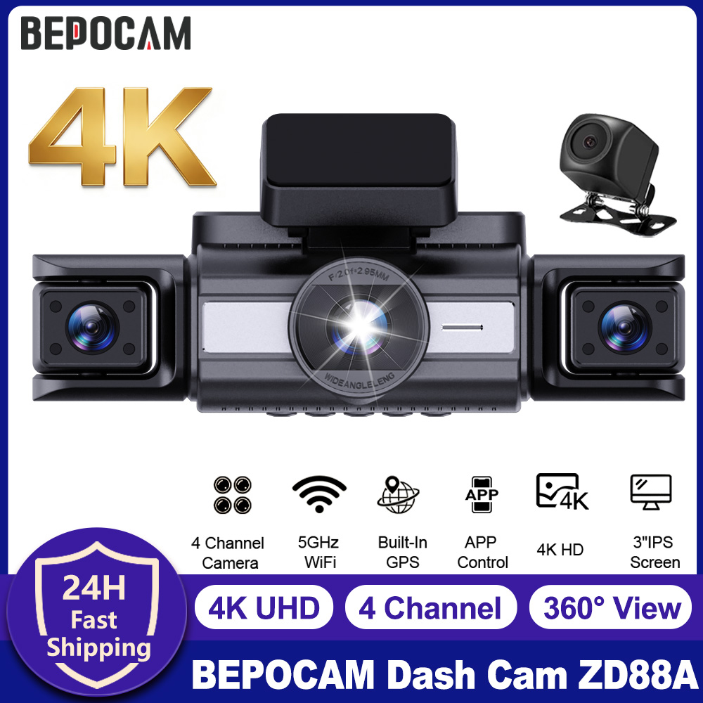 Panoramic Dash Cam 360 - 베포캠 4채널 블랙박스 4K 전방 카메라