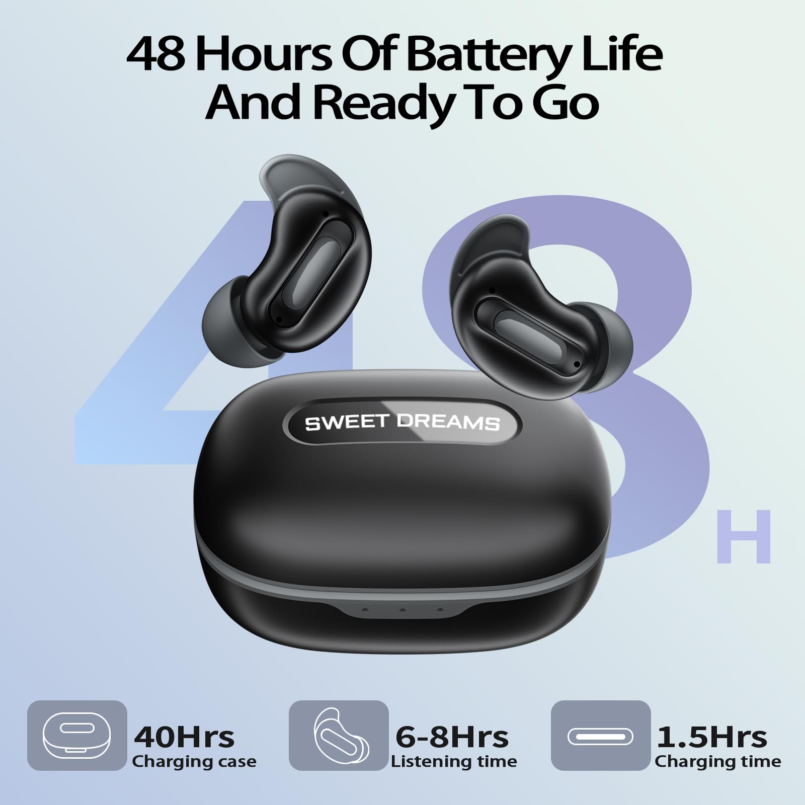 Earbuds Anc Wireless - D20 미니 수면 이어버드 (측면 수면용)