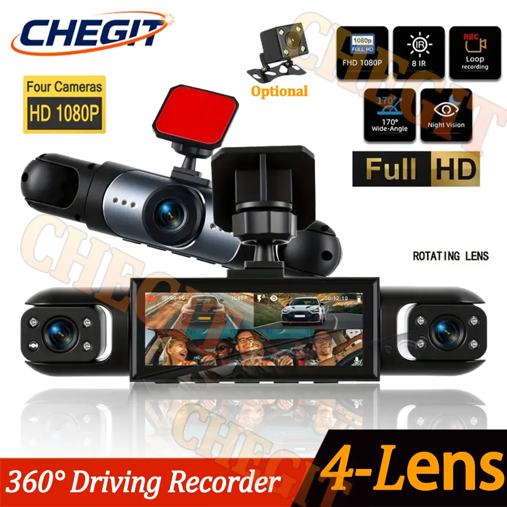 NEW 360 °   차량용 카메라 1080P 블랙박스 - Panoramic Dash Cam 360 리뷰 및 가격