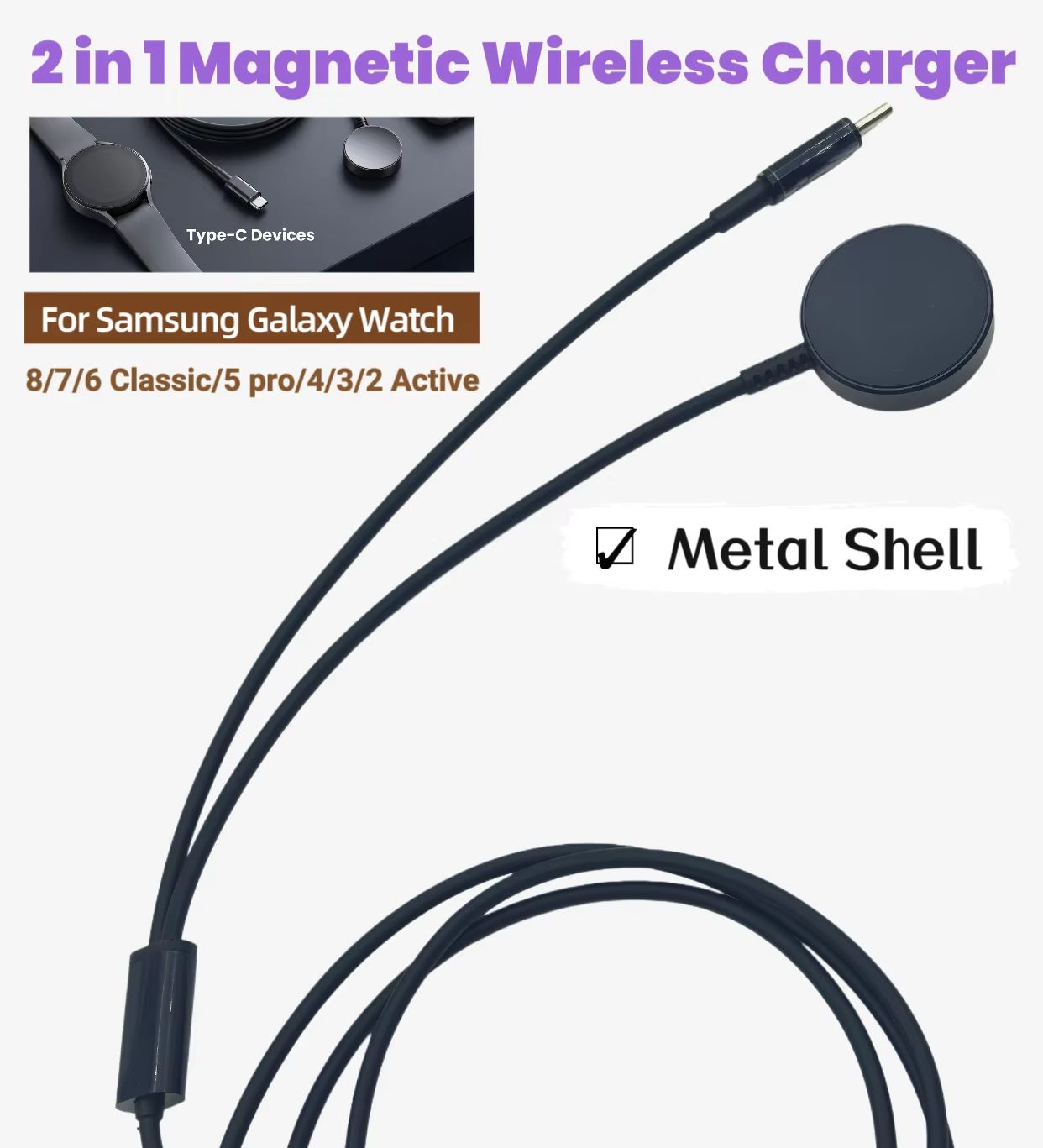 삼성 갤럭시 워치 8/7/6/5/5Pro 교체용 스마트 - Magnetic Charging Cable 리뷰 및 가격
