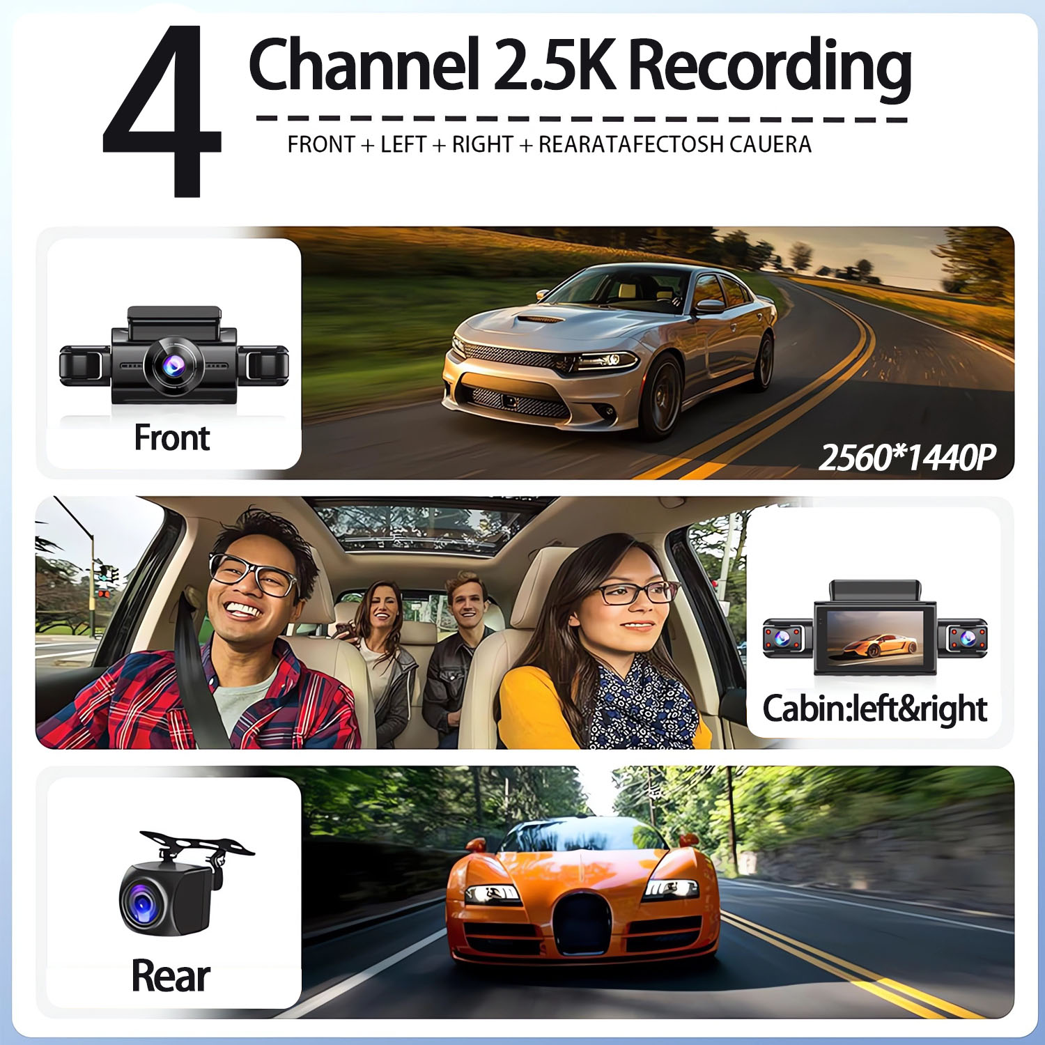 360도 4채널 대시캠 차량용 DVR WiFi 2.5K - Panoramic Dash Cam 360 리뷰 및 가격