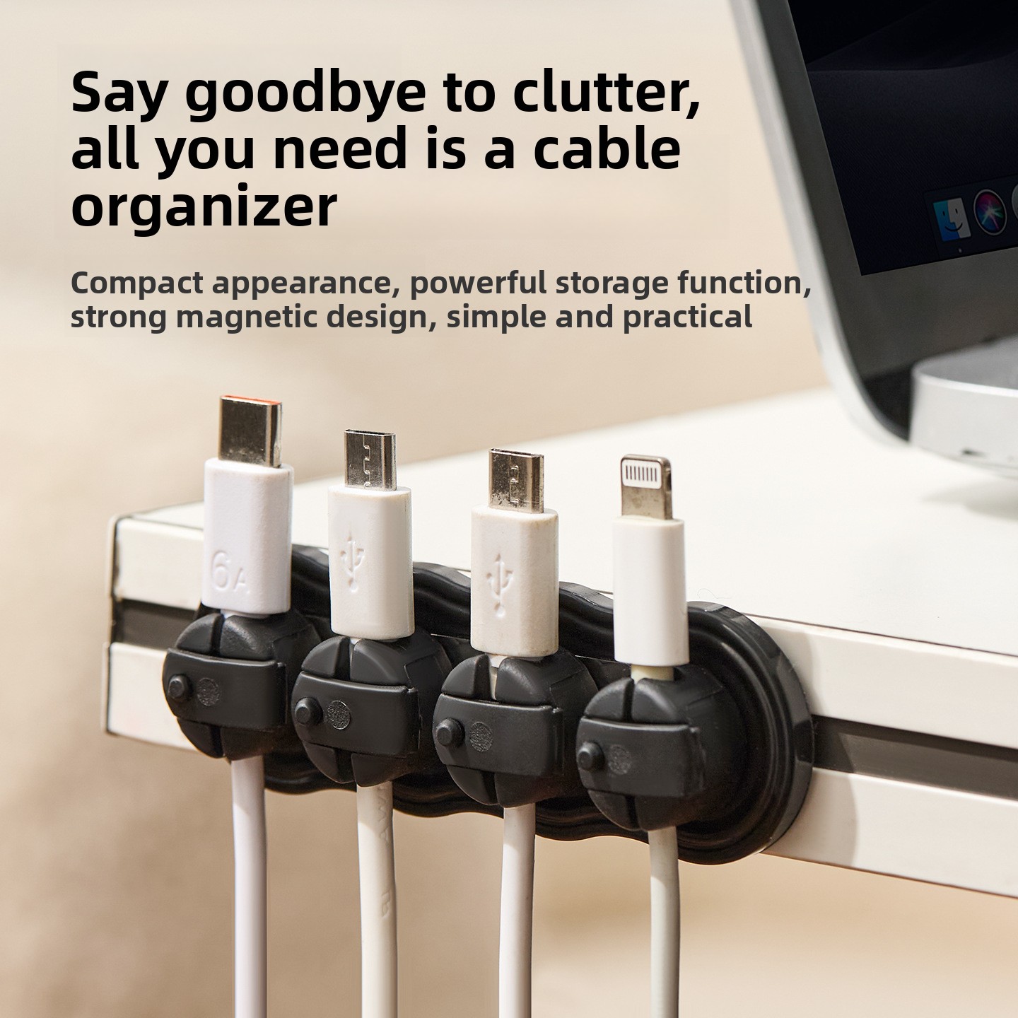 자석식 케이블 정리기 무타공 코드 홀더 데스크탑 침대  - Magnetic Charging Cable 리뷰 및 가격