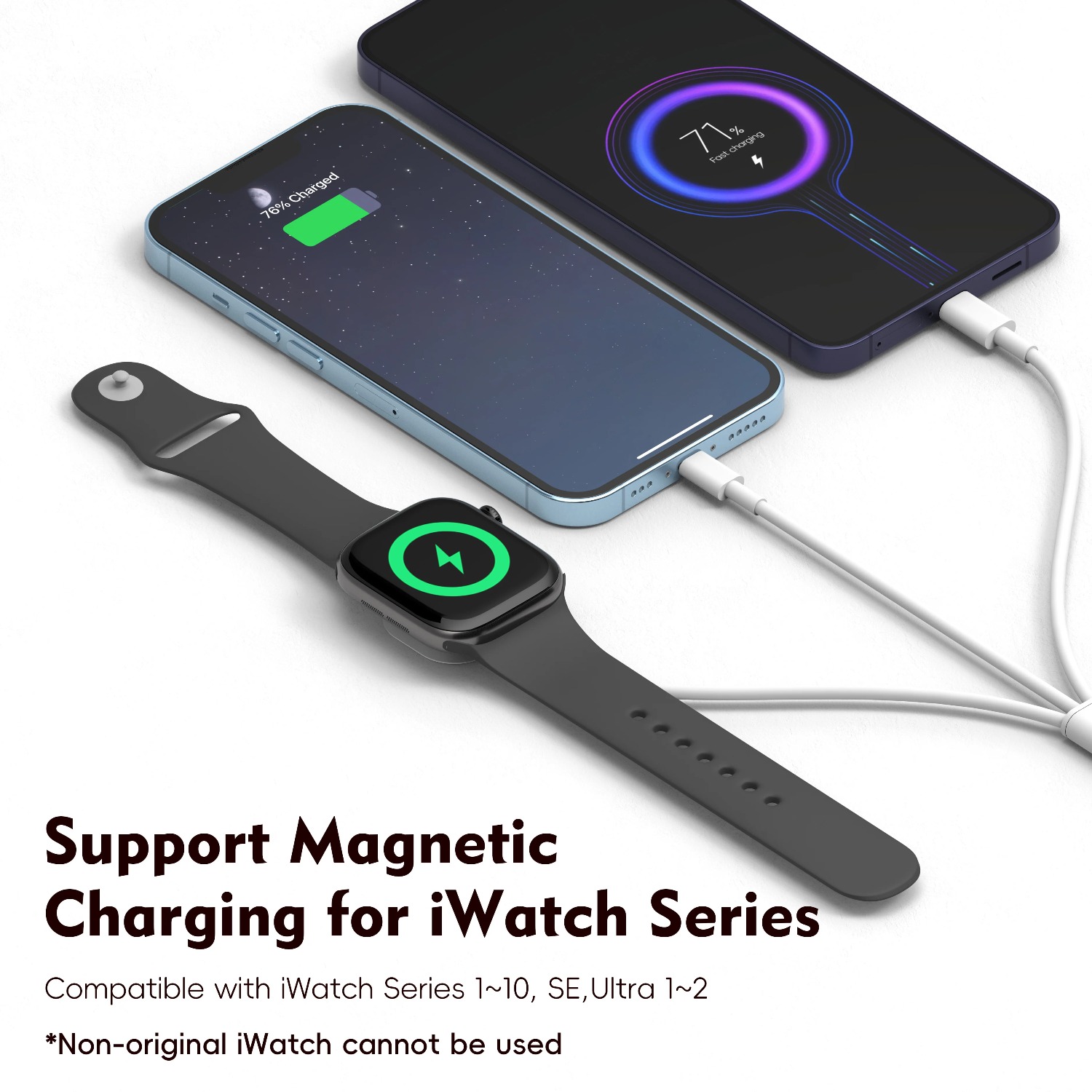3 in 1 마그네틱 시계 충전기 폰 충전 케이블 (아 - Magnetic Charging Cable 리뷰 및 가격